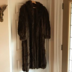 Full length beaver coat